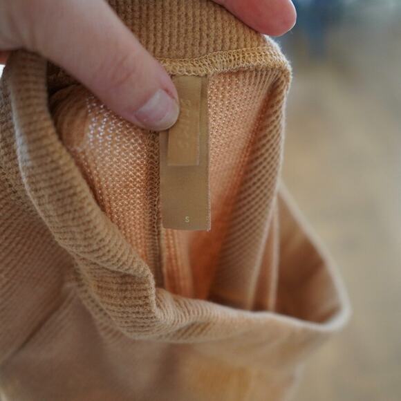 Skims Long John Leggings Womens Small Beige Ribbed Lightweight Stretch Pull On - Picture 10 of 10